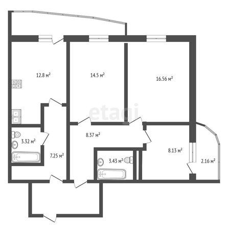 
   Продам 3-комнатную, 92.2 м², Круговая ул, 4в/1

. Фото 36.