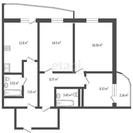 
   Продам 3-комнатную, 92.2 м², Круговая ул, 4в/1

. Фото 38.