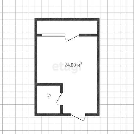 
   Продам студию, 24 м², Заполярная ул, 37/2

. Фото 1.