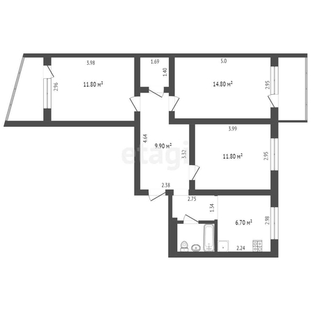 
   Продам 3-комнатную, 65.1 м², Уральская ул, 184

. Фото 19.