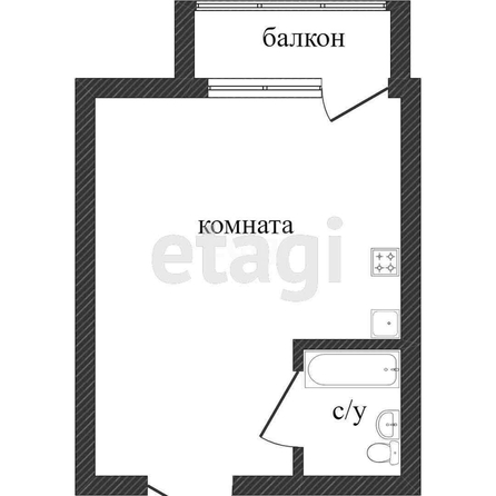 
   Продам студию, 26.2 м², Заполярная ул, 39/10

. Фото 1.