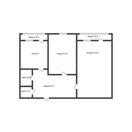 
   Продам 2-комнатную, 60.9 м², Командорская ул, 3/1

. Фото 1.