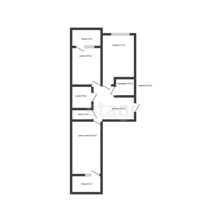 
   Продам 2-комнатную, 59.1 м², Конгрессная ул, 41

. Фото 22.