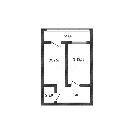 
   Продам 1-комнатную, 41.1 м², Домбайская ул, 101/2

. Фото 1.