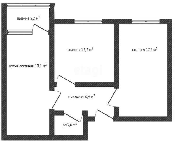 
   Продам 3-комнатную, 60.7 м², Конгрессная ул, 41

. Фото 1.