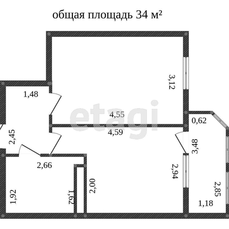 
   Продам 1-комнатную, 34.7 м², Московская ул, 154/2

. Фото 23.