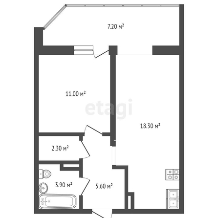 
   Продам 2-комнатную, 43.8 м², Любимово мкр, 18к1

. Фото 14.