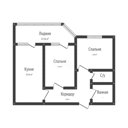 
   Продам 2-комнатную, 56.9 м², Любимово мкр, 2

. Фото 1.