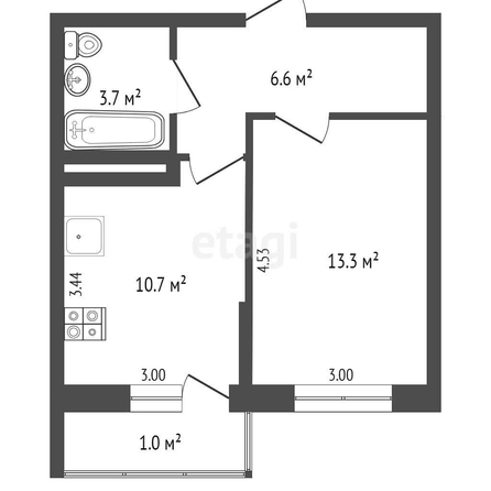 
   Продам 1-комнатную, 36 м², Героя Ростовского ул, 8 к5

. Фото 10.