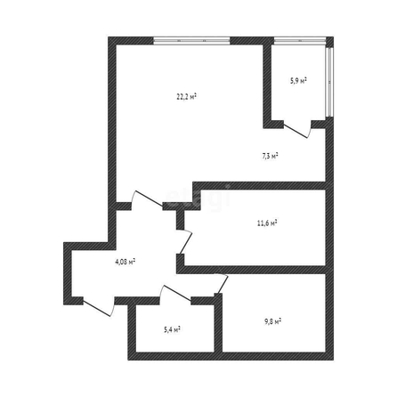 
   Продам 3-комнатную, 66.9 м², Командорская ул, 6/1

. Фото 1.