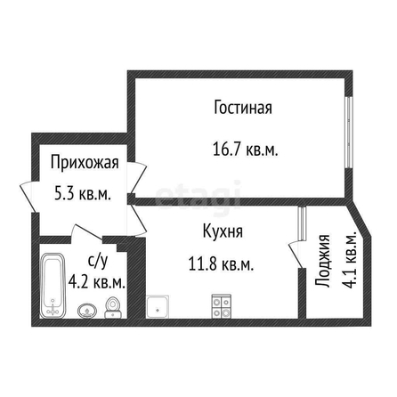 
   Продам 1-комнатную, 38 м², Боспорская ул, 6

. Фото 10.