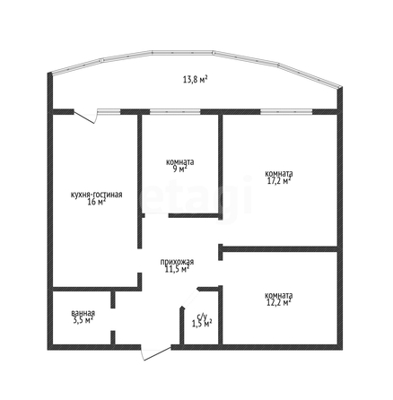 
   Продам 3-комнатную, 71 м², Конгрессная ул, 33/1

. Фото 1.