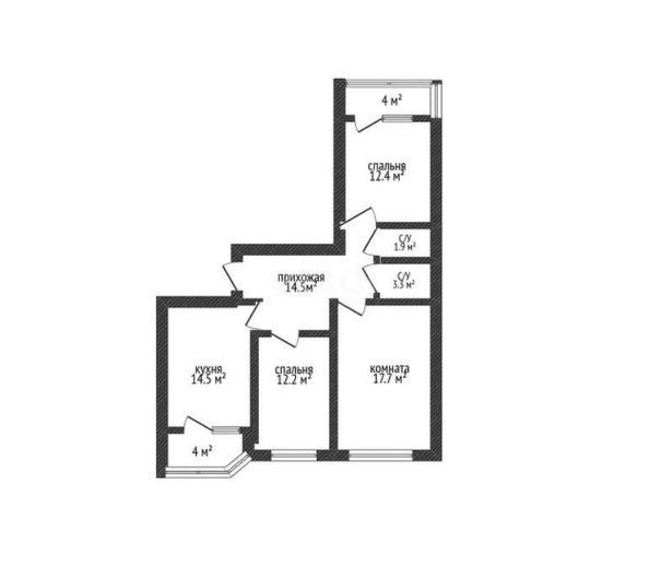 
   Продам 3-комнатную, 84.5 м², Боспорская ул, 10

. Фото 1.