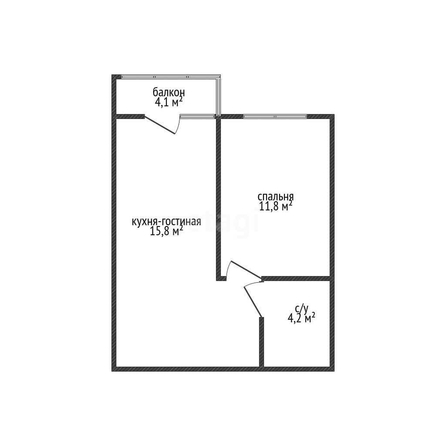 
   Продам 1-комнатную, 35.5 м², Героя Георгия Бочарникова ул, 2

. Фото 1.