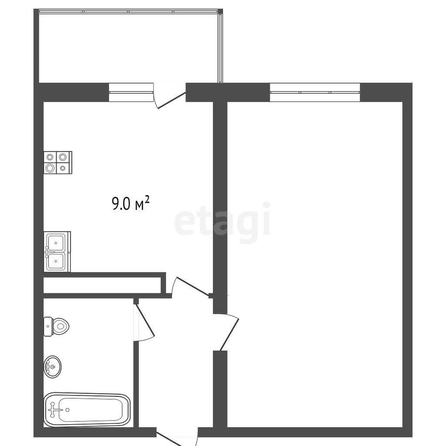 
   Продам 1-комнатную, 35.1 м², 3-я Целиноградская ул, 7

. Фото 25.