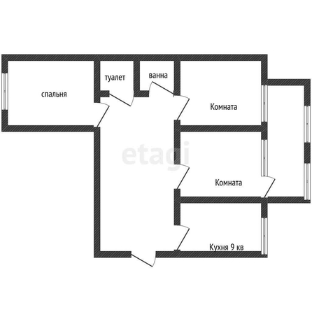 
   Продам 3-комнатную, 64.2 м², Московская ул, 68

. Фото 7.