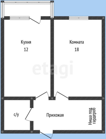 
   Продам 1-комнатную, 35.3 м², Питерская ул, 40

. Фото 7.