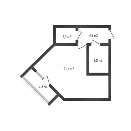 
   Продам студию, 32.6 м², Дубравная ул, 1

. Фото 1.