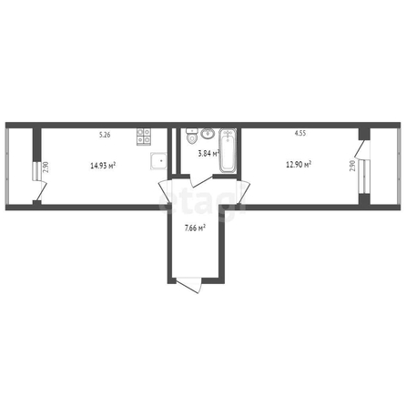 
   Продам 1-комнатную, 42.25 м², Скандинавская ул, 1/9

. Фото 7.