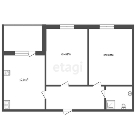 
   Продам 2-комнатную, 51.8 м², Любимово мкр, 18

. Фото 7.