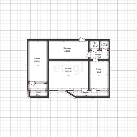 
   Продам 2-комнатную, 76.8 м², Рождественская Набережная ул, 9

. Фото 29.