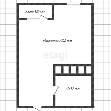 
   Продам студию, 25.5 м², Заполярная ул, 39стр5

. Фото 17.