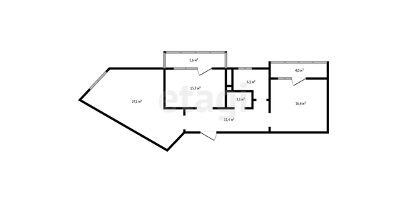 
   Продам 2-комнатную, 79.8 м², Дзержинского ул, 95

. Фото 17.