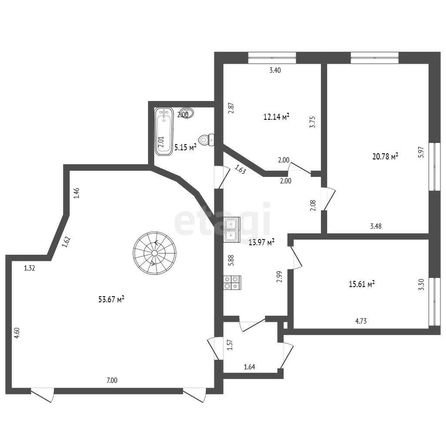 
   Продам 3-комнатную, 67.7 м², Бульварная ул, 27

. Фото 15.