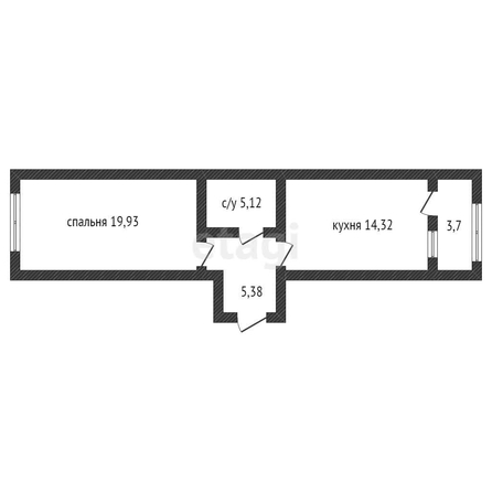 
   Продам 1-комнатную, 46.7 м², Лучший, литер 1

. Фото 3.