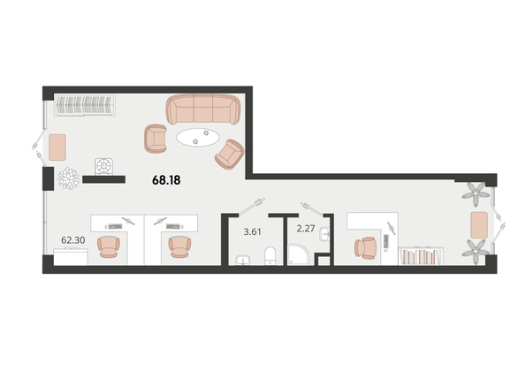 
   Продам офис, 68.18 м², Родные просторы, литера 22

. Фото 1.