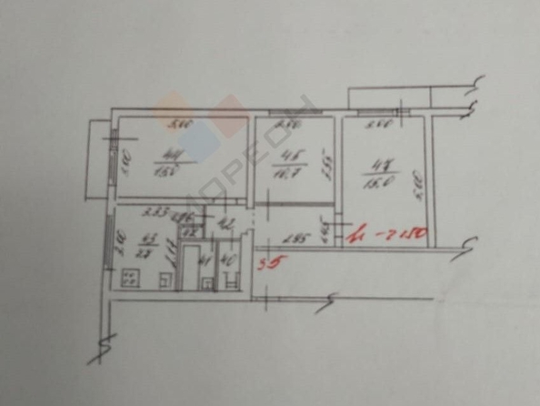 
   Продам 3-комнатную, 59.4 м², Аэродромная ул, 10/1

. Фото 29.