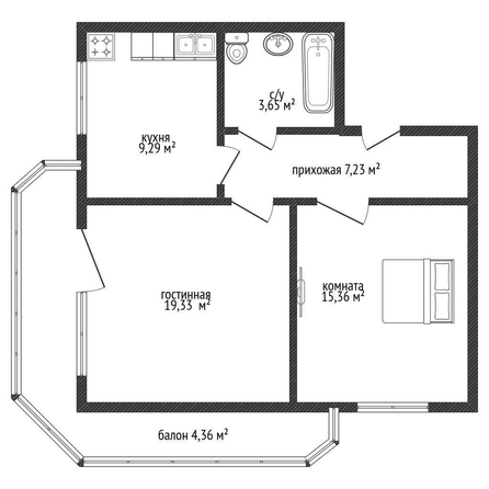 
   Продам 2-комнатную, 56 м², Черкасская ул, 58/2

. Фото 1.