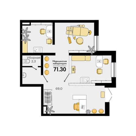 
   Продам офис, 71.4 м², Мачуги В.Н. ул, 166Б к1

. Фото 1.