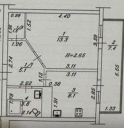 
   Продам 1-комнатную, 37 м², Мирная ул, 29к11

. Фото 9.