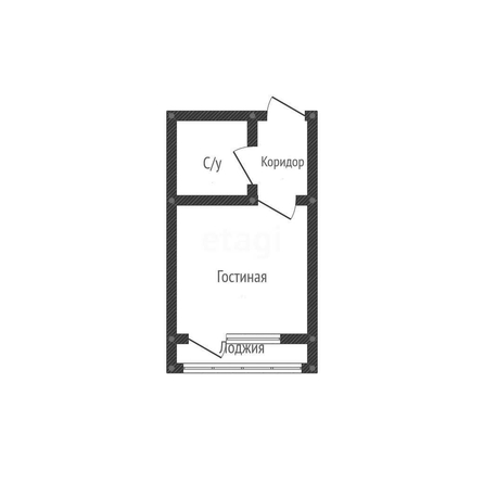 
   Продам студию, 25.47 м², Уральская ул, 87/7

. Фото 1.