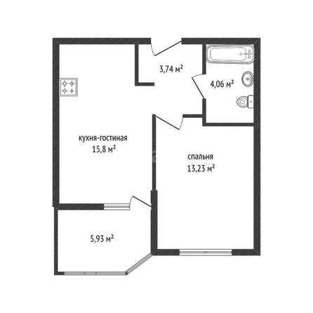 
   Продам 2-комнатную, 36.5 м², Любимово мкр, 18

. Фото 1.