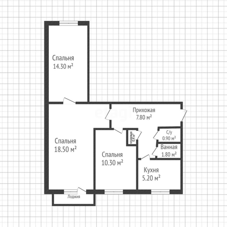 
   Продам 3-комнатную, 59.2 м², Строительная ул, 4

. Фото 1.