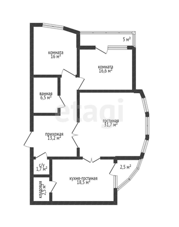 
   Продам 3-комнатную, 110.9 м², Гаражная ул, 81/6

. Фото 21.