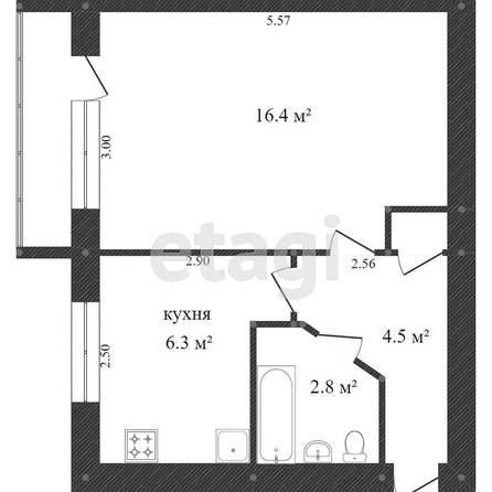 
   Продам 1-комнатную, 32.3 м², Ставропольская ул, 240

. Фото 9.