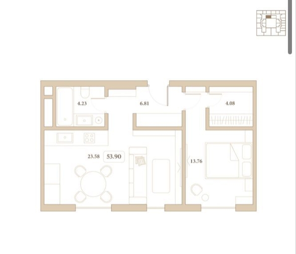 
   Продам 1-комнатную квартира, 55 м², Толстого ул, 26

. Фото 9.