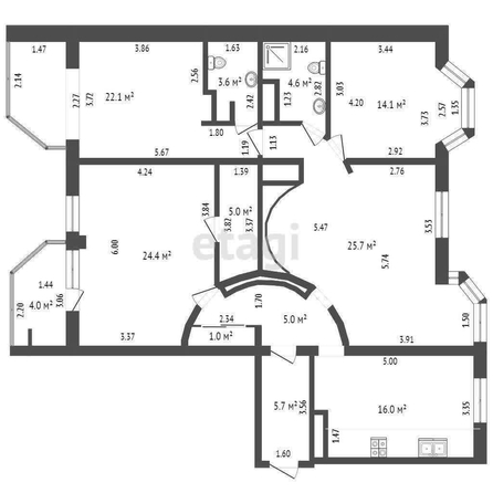 
   Продам 4-комнатную, 127.2 м², Володи Головатого ул, 302

. Фото 14.