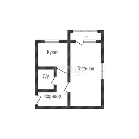 
   Продам 1-комнатную, 31 м², Стасова ул, 21

. Фото 16.