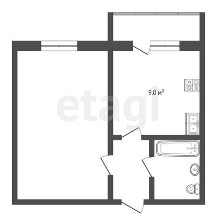 
   Продам 1-комнатную, 35.1 м², Котлярова Н.С. ул, 17

. Фото 47.