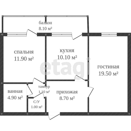 
   Продам 2-комнатную, 61.3 м², Героев-Разведчиков ул, 26/3

. Фото 11.