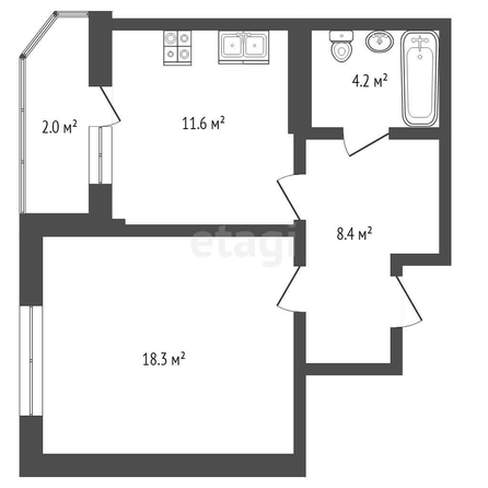 
   Продам 1-комнатную, 46.4 м², Героя Сарабеева В.И. ул, 3

. Фото 17.