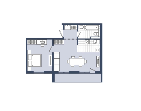 
   Продам 1-комнатную, 55 м², Учительская ул, 26к3

. Фото 2.