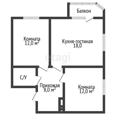 
   Продам 2-комнатную, 60 м², Героя Яцкова И.В. ул, 19/3

. Фото 8.