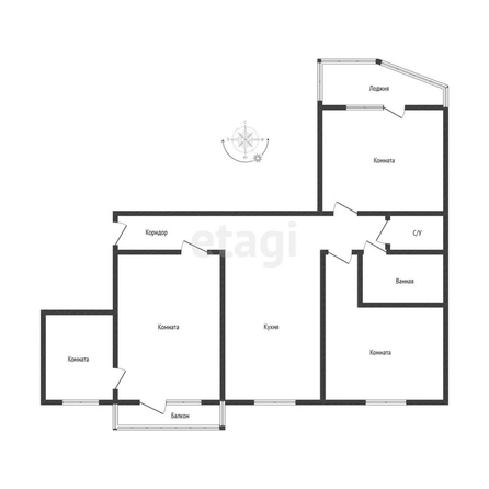 
   Продам 4-комнатную, 78.6 м², 30-й Иркутской Дивизии ул, 8

. Фото 17.