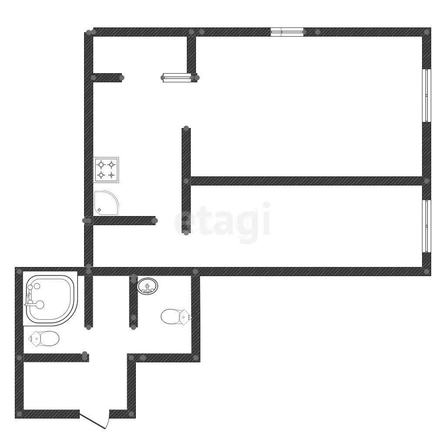 
   Продам 2-комнатную, 55.8 м², Автолюбителей ул, 1д/2

. Фото 1.