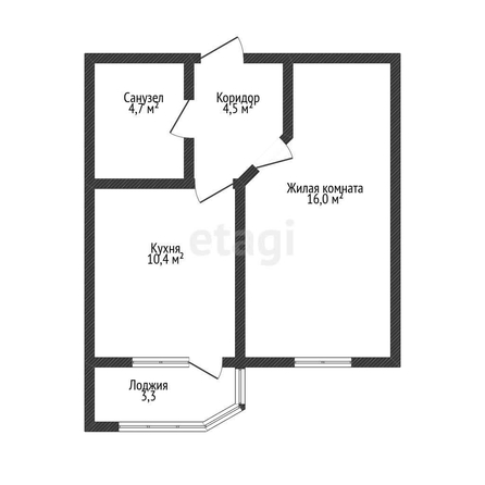 
   Продам 1-комнатную, 32.3 м², Григория Булгакова ул, 10

. Фото 12.